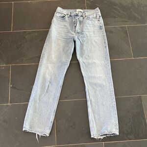 Agolde 90s pinch waist high rise jeans in sound wave